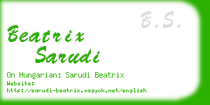 beatrix sarudi business card